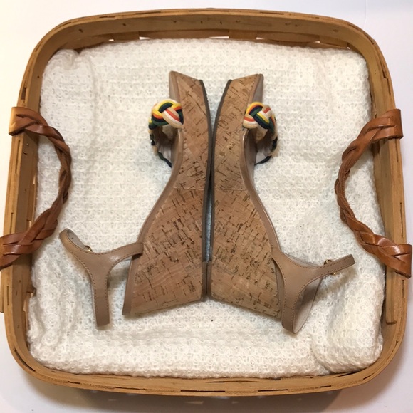 EUC Jack Rodgers Braided cork wedge Sandals size 6 - Picture 4 of 8